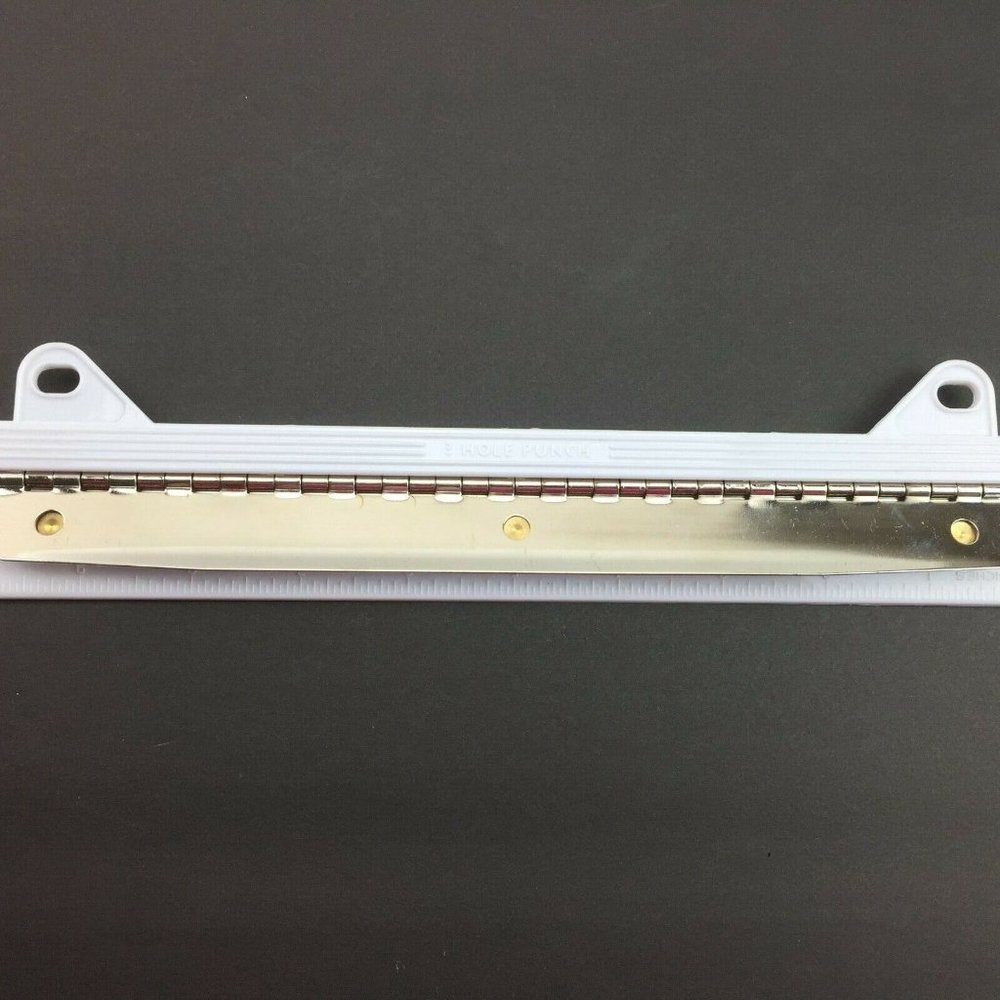 White Notebook 3 Hole Paper Punch Ruler Office School Supply Binder - Picture 2 of 5